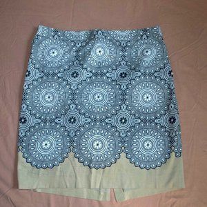 The Limited Black and White Patterned Skirt
